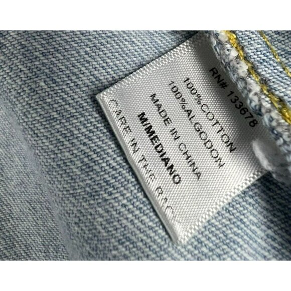 Love Tree Anthropologie Distressed Medium Denim Jean‎ Jacket Pockets - Picture 5 of 6